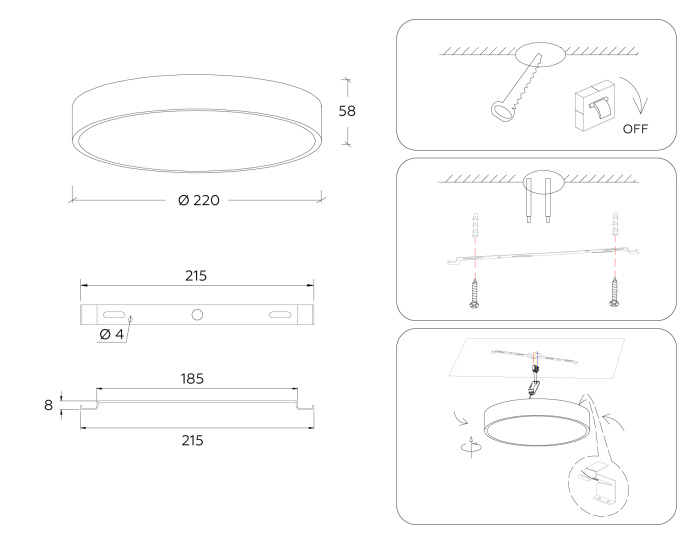 Потолочный светодиодный светильник Ambrella light FV5520