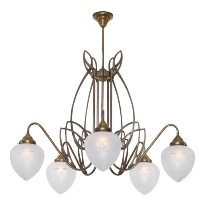 Люстра на штанге Berliner Messinglampen D111-224crB