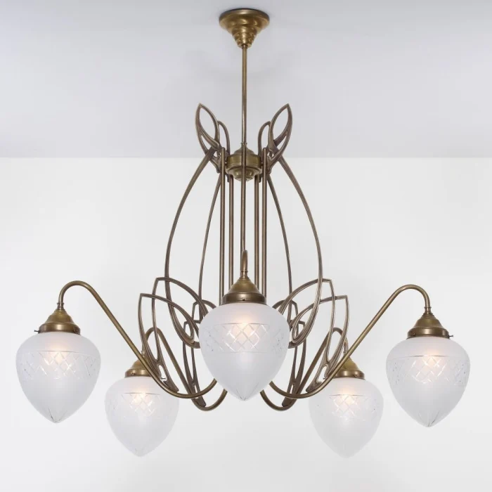 Люстра на штанге Berliner Messinglampen D111-224crB