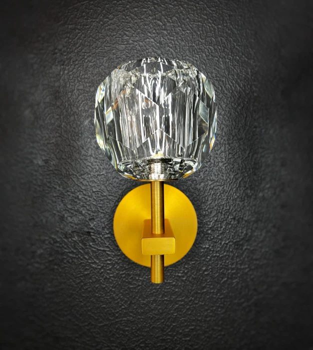 Бра Boule de Cristal Single Sconce Brass ImperiumLoft