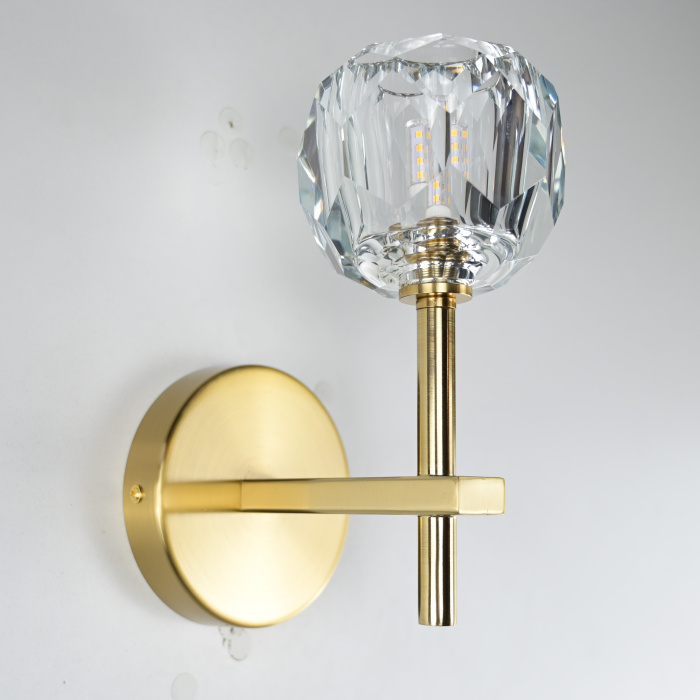 Бра Boule de Cristal Single Sconce Brass ImperiumLoft