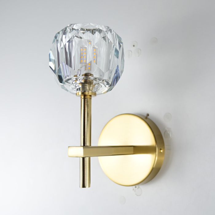 Бра Boule de Cristal Single Sconce Brass ImperiumLoft