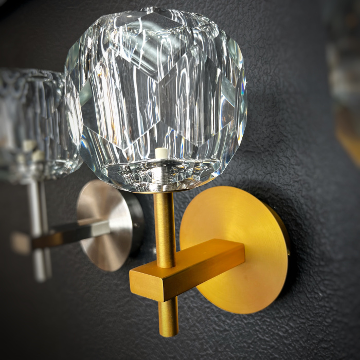 Бра Boule de Cristal Single Sconce Brass ImperiumLoft