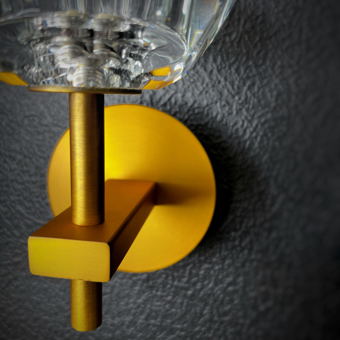 Бра Boule de Cristal Single Sconce Brass ImperiumLoft