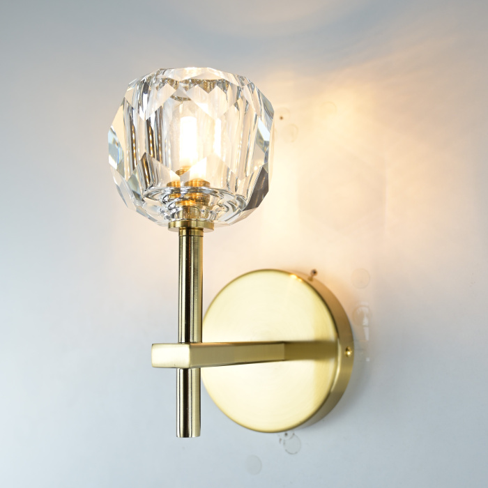 Бра Boule de Cristal Single Sconce Brass ImperiumLoft