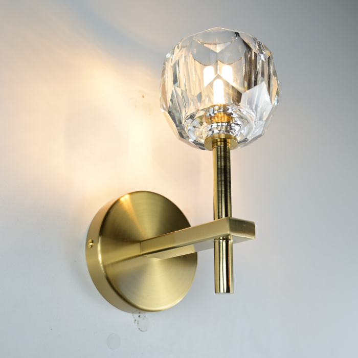Бра Boule de Cristal Single Sconce Brass ImperiumLoft