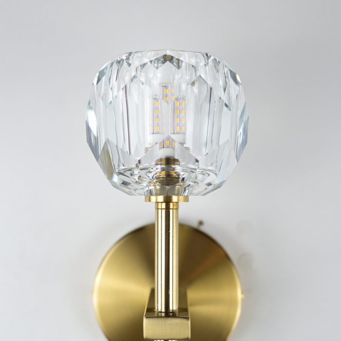Бра Boule de Cristal Single Sconce Brass ImperiumLoft