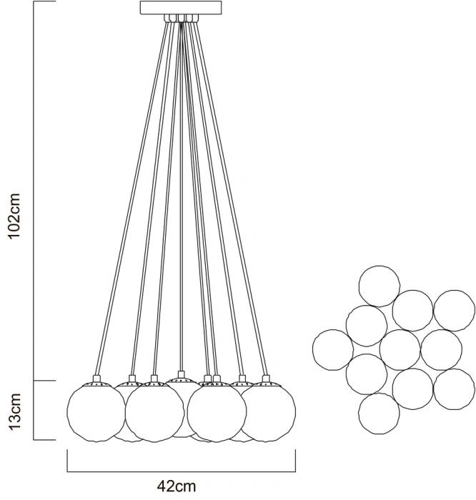Подвесная светодиодная люстра Arte Lamp Pallone A3029SP-11CC