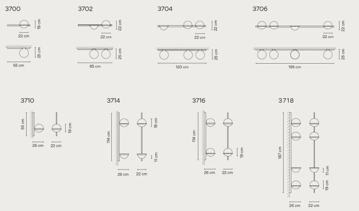 Бра PALMA Wall lamp 1 шар ImperiumLoft