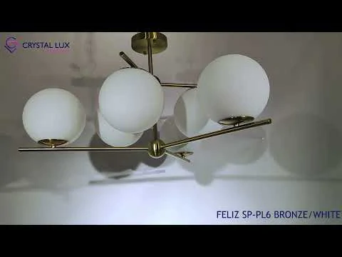 Люстра Crystal Lux FELIZ SP-PL6 BRONZE/WHITE