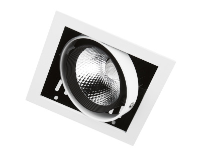 Карданный встраиваемый светодиодный светильник Ambrella light T811 BK/CH 12W 4200K