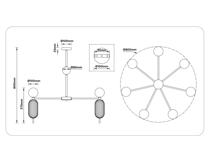 Светильник на штанге HIGH LIGHT AMBRELLA LIGHT LH53106