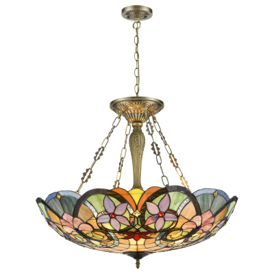 818-807-06 Люстра подвесная Бронза/Разноцветный E27 6*60W