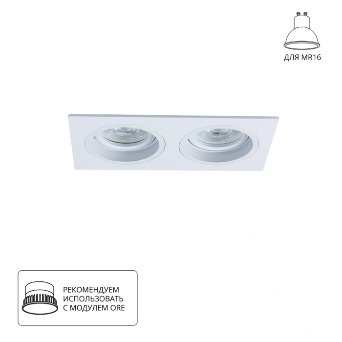 Точечный встраиваемый светильник ARTE LAMP TARF A2178PL-2WH