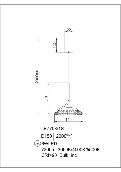Подвесной светильник Leon Dalia LE7708/1S Gold