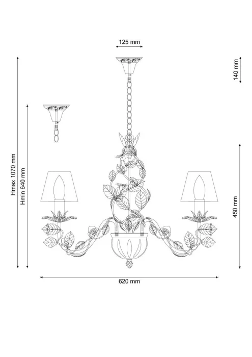 Люстра подвесная Lucia Tucci Fiori di rose 108.6