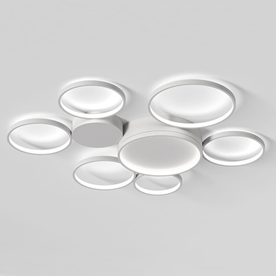 Потолочная люстра в виде колец TWINE 7 rings White ImperiumLoft