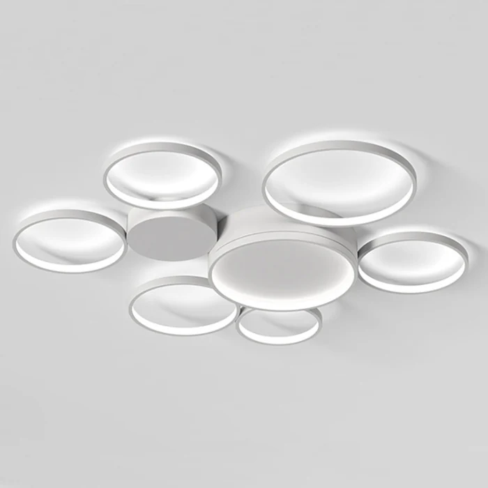 Потолочная люстра в виде колец TWINE 7 rings White ImperiumLoft