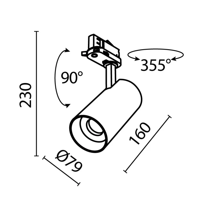 Трековый светильник Maytoni Focus LED TR197-3-20WCCT-M-W