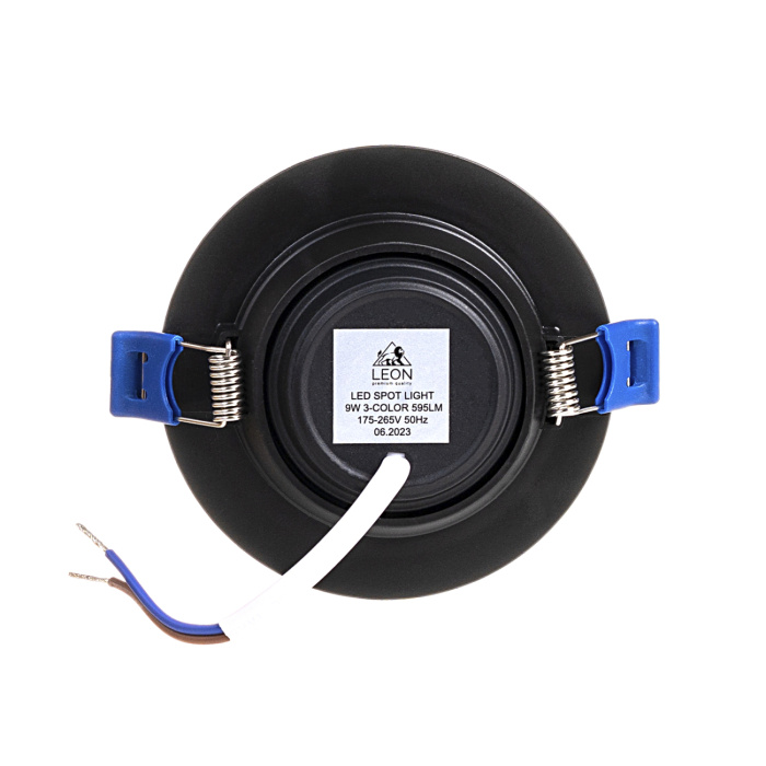 Встраиваемый светильник Leon LE-SPR-BL-9W 3000K&4000К&6500K