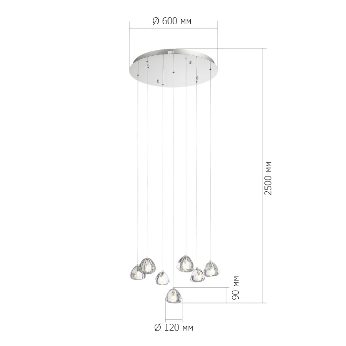 Подвесной светильник ST LUCE WATERFALL SL6017.101.07