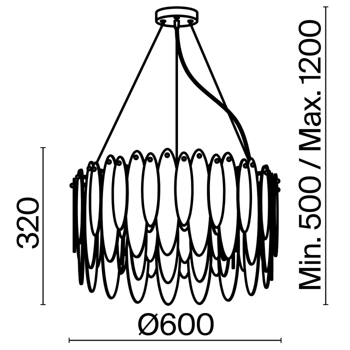 Подвесная люстра Freya Lucrecia FR5217PL-08FG