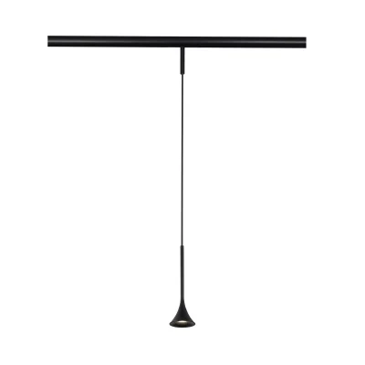 Магнитный трековый светильник Черный LED 1*5W 4000K Lm Ra&gt;90 IP20 D70xH225 24V ST688.446.05