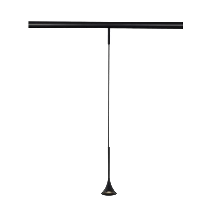 Магнитный трековый светильник Черный LED 1*5W 4000K Lm Ra>90 IP20 D70xH225 24V ST688.446.05