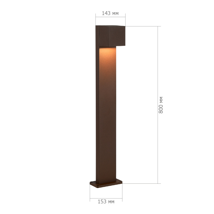 Светильник уличный наземный ST-Luce кортен/кортен LED 1*12W 2700K SL9513.605.01