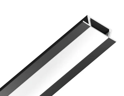 Алюминиевый профиль встраиваемый 21.5*6.8 для светодиодной ленты до 11мм Ambrella light GP1001BK