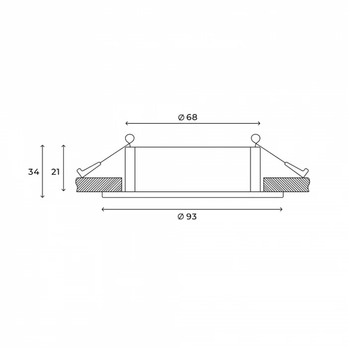 Встраиваемый светильник Hesby Lighting Bodo HSBL_0104