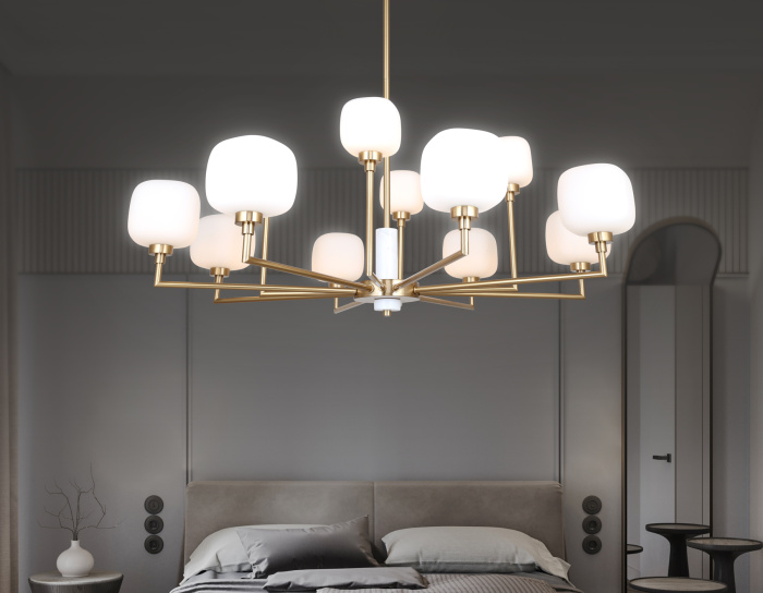 Люстра на штанге с мрамором AMBRELLA light LH53019