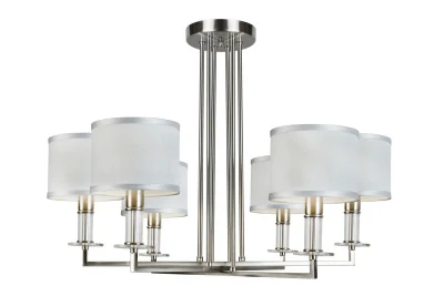 Потолочная люстра iLamp Domino 61240/6 Никель+серый