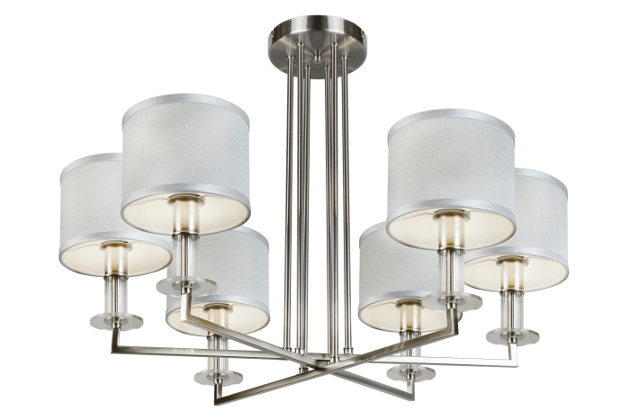 Потолочная люстра iLamp Domino 61240/6 Никель+серый