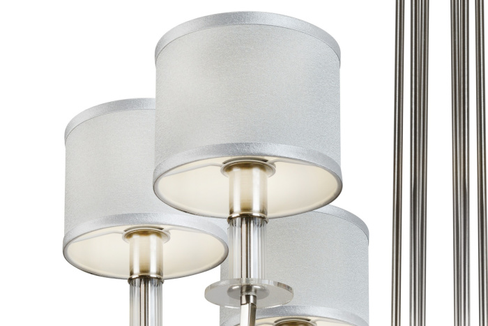 Потолочная люстра iLamp Domino 61240/6 Никель+серый