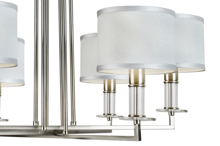 Потолочная люстра iLamp Domino 61240/6 Никель+серый