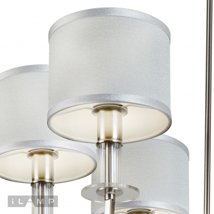 Потолочная люстра iLamp Domino 61240/6 Никель+серый