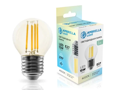 Лампа светодиодная Шар G45 15W 4000K AMBRELLA light 451524