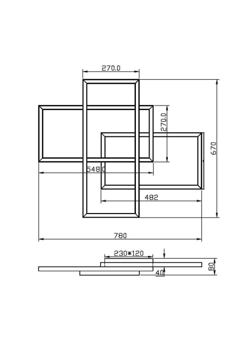 Потолочный светильник Maytoni Rida MOD015CL-L80GK