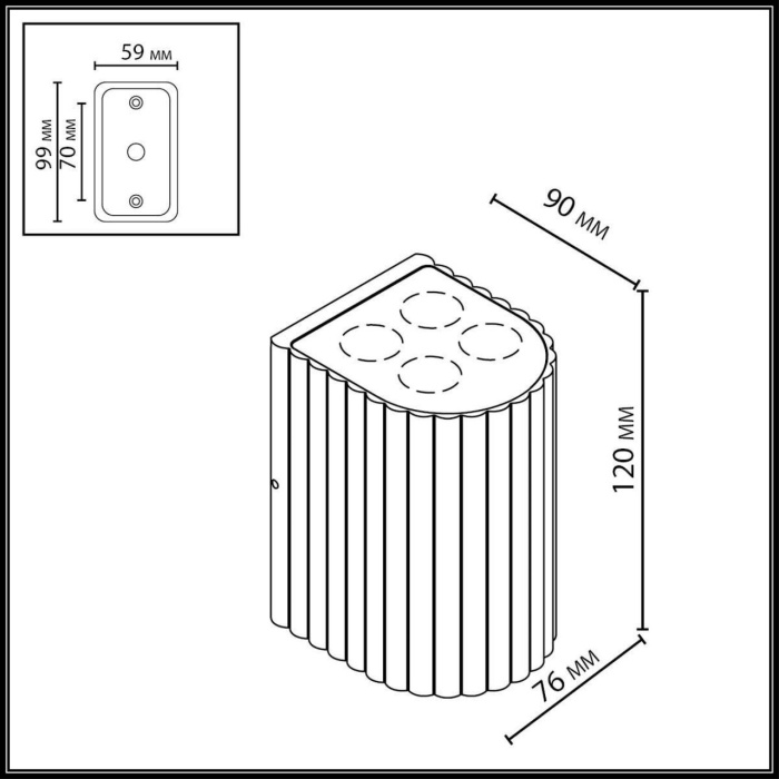 Уличный фасадный светильник ODEON LIGHT NATURE 7127/8WL