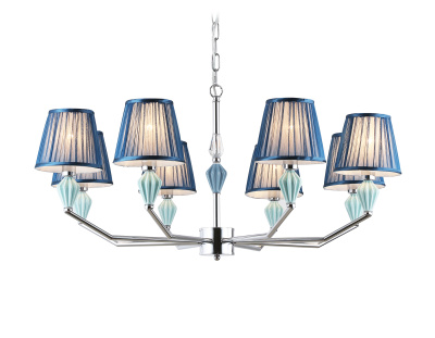 Подвесная люстра с абажуром и декором из керамики Ambrella light LH75063