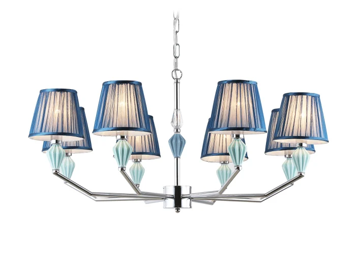 Подвесная люстра с абажуром и декором из керамики Ambrella light LH75063
