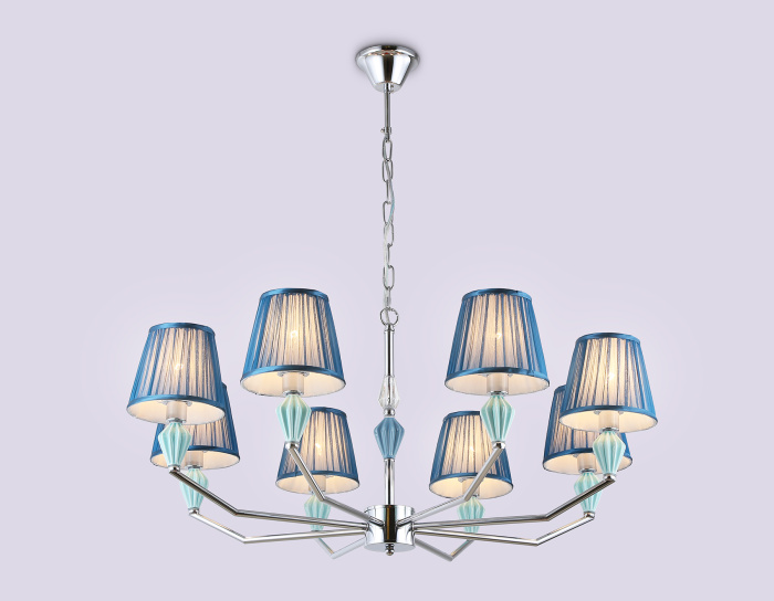Подвесная люстра с абажуром и декором из керамики Ambrella light LH75063