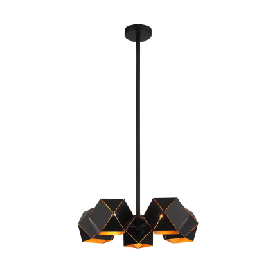 Люстра подвесная ST-Luce Черный/Черный, Золото E14 5*40W SL258.402.05