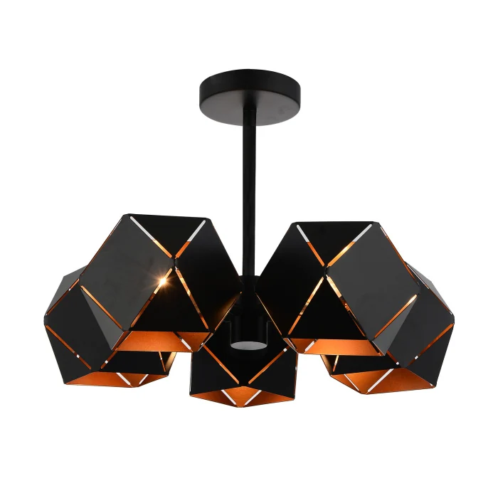 Люстра подвесная ST-Luce Черный/Черный, Золото E14 5*40W SL258.402.05