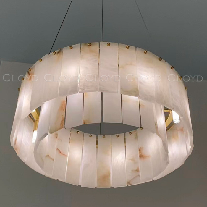Люстра Cloyd HERCULANUM-A C8 / Ø60 см - алебастр - латунь (арт.11155)