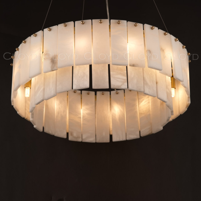 Люстра Cloyd HERCULANUM-A C8 / Ø60 см - алебастр - латунь (арт.11155)