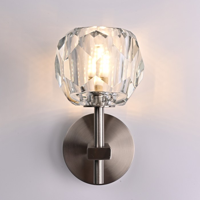 Бра Boule de Cristal Single Sconce Никель ImperiumLoft