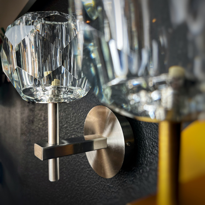 Бра Boule de Cristal Single Sconce Никель ImperiumLoft