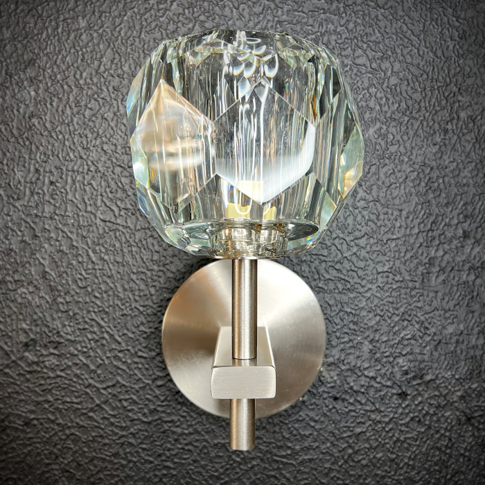 Бра Boule de Cristal Single Sconce Никель ImperiumLoft
